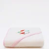 Drap de bain à capuche en coton "Sardinhas" - Rose