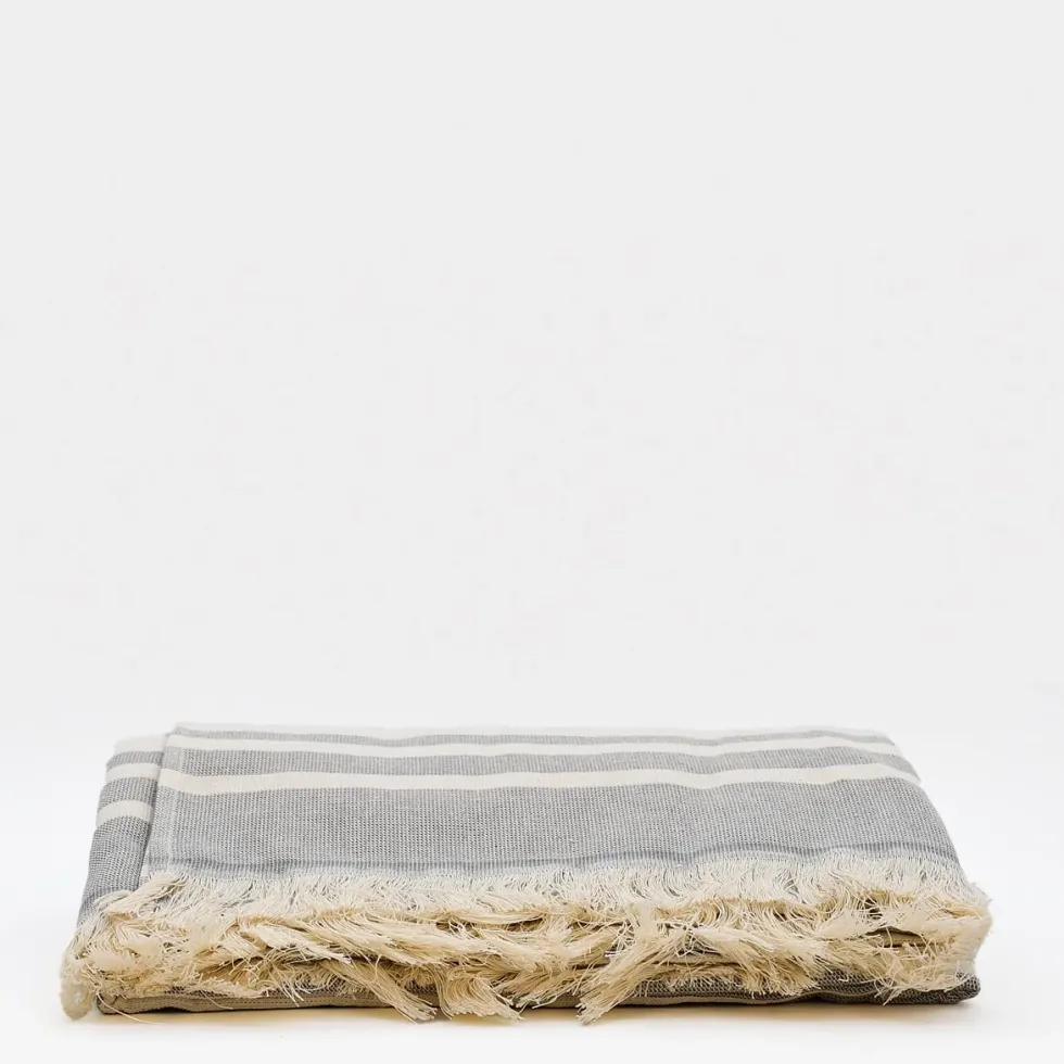 Drap de plage portugais en coton - Gris