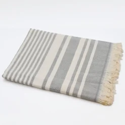 Drap de plage portugais en coton - Gris