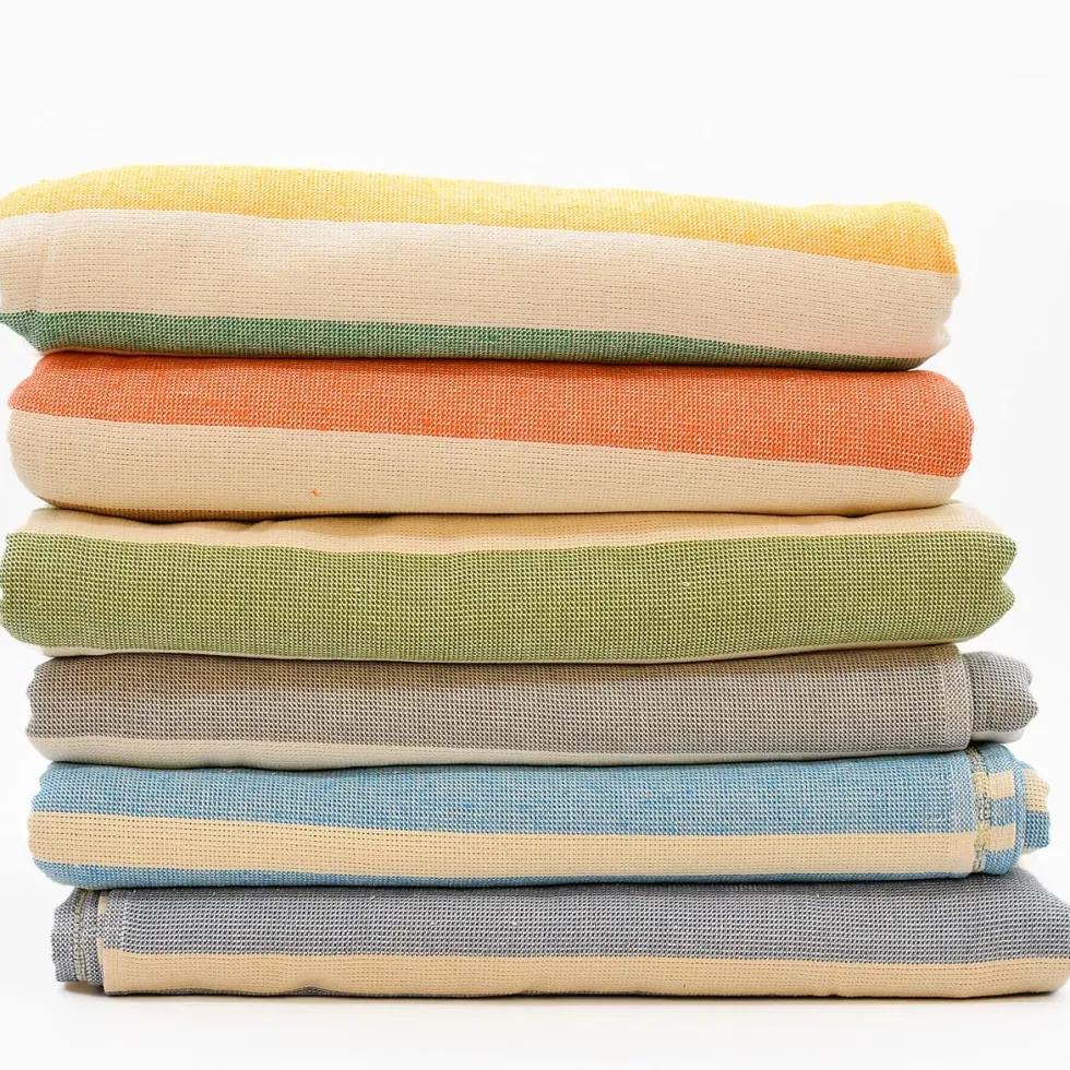 Drap de plage portugais en coton - Vert
