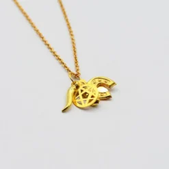 Ensemble de 5 charms Porte-Bonheur en argent doré