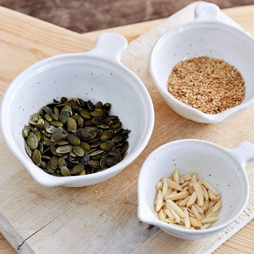 Ensemble de 3 doseurs de cuisine en grès “Fattoria”