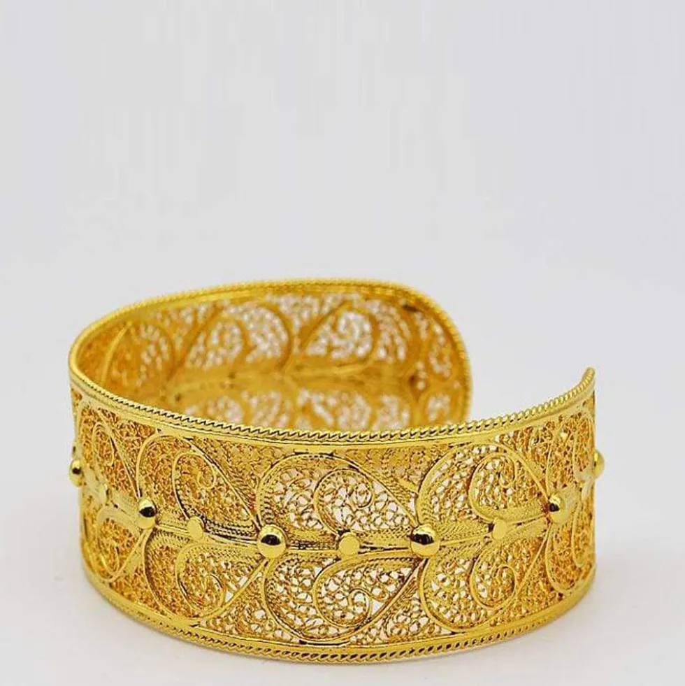Escrava I Bracelet manchette en argent doré