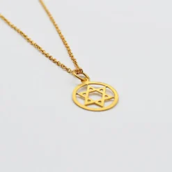 Estrela de David I Charm en argent doré