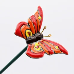 Fleurs et papillons artificiels en céramique