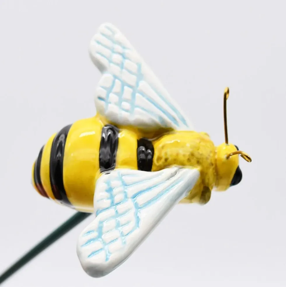 Fleurs et papillons artificiels en céramique