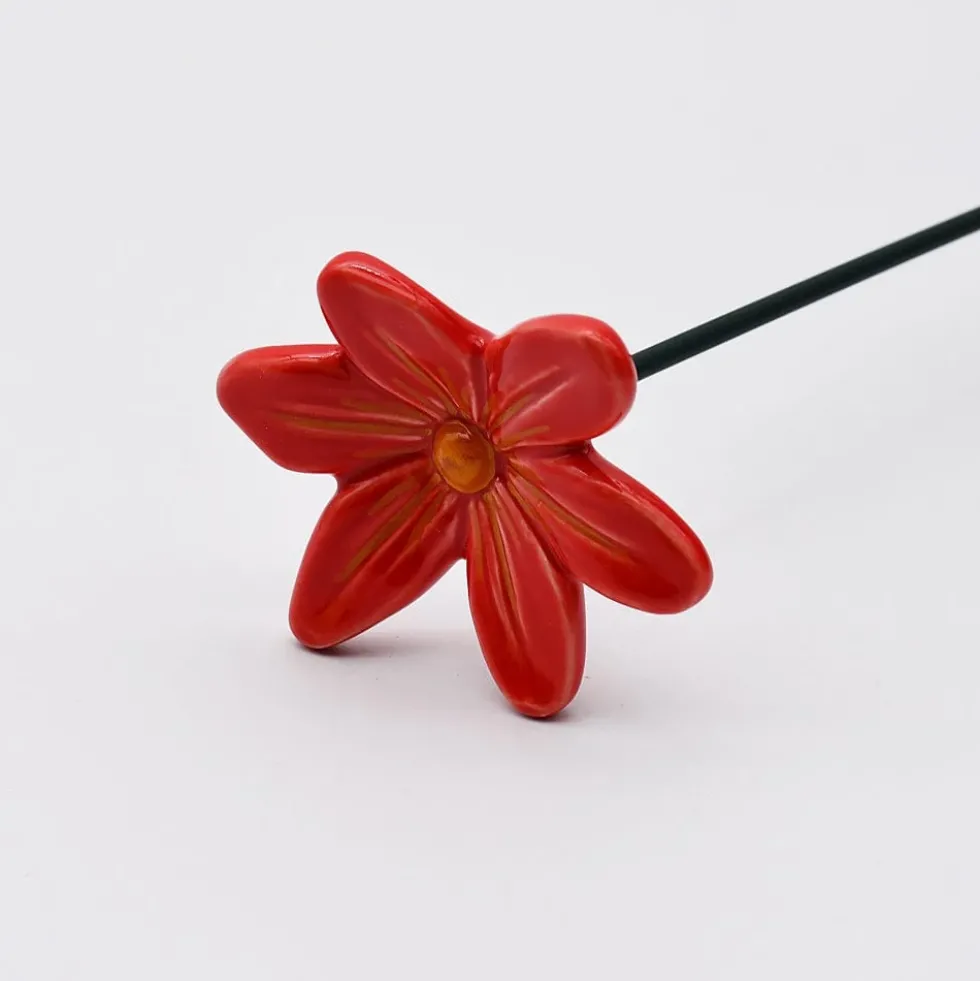 Fleurs et papillons artificiels en céramique