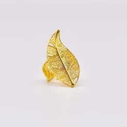 Folha I Bague en filigrane d'argent