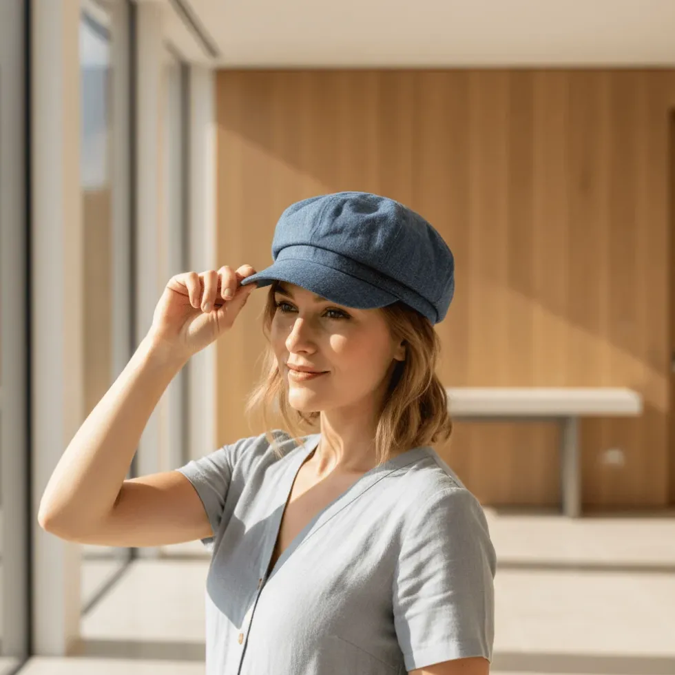 Gavroche en lin - Bleu Denim