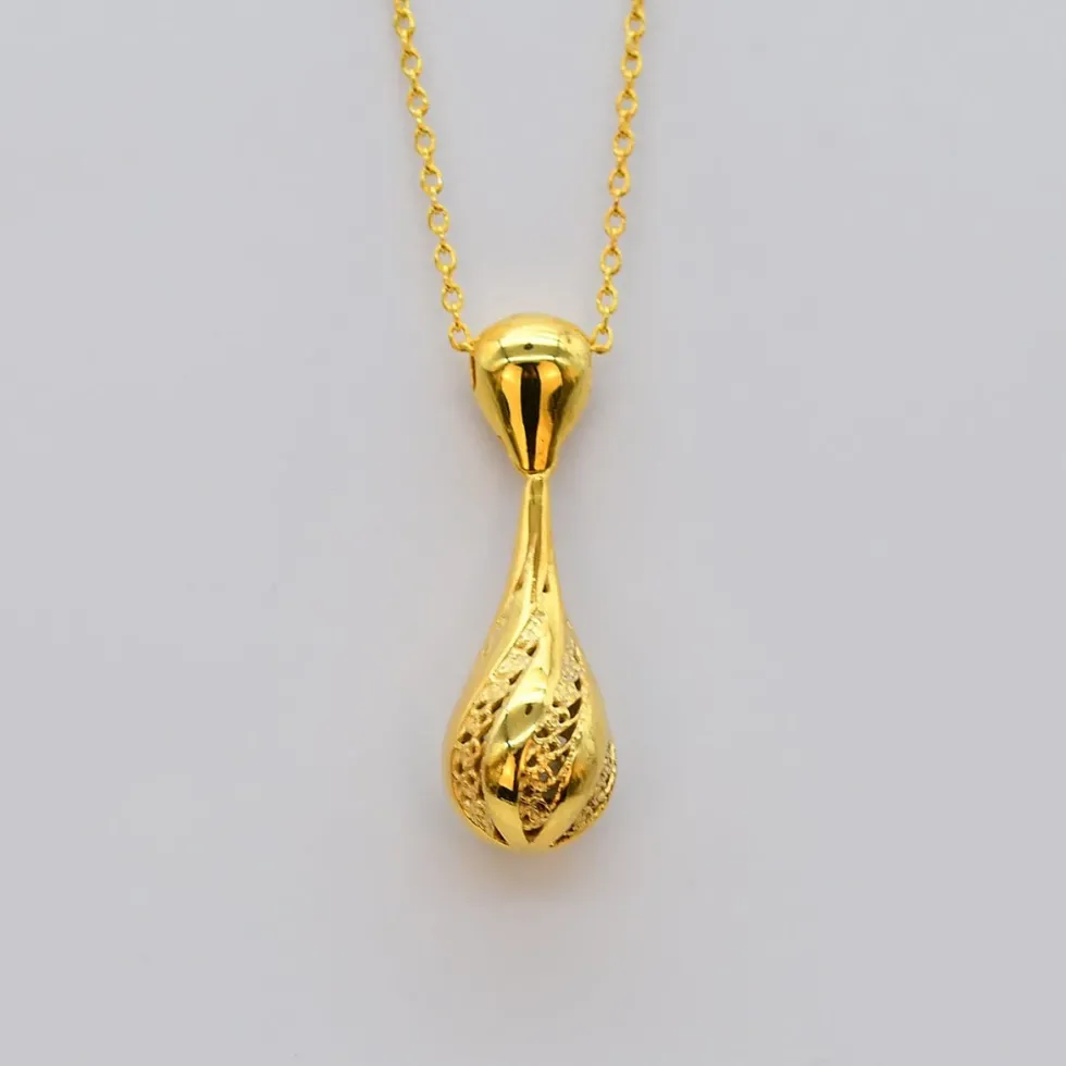 Gota de Luz I Collier en argent doré