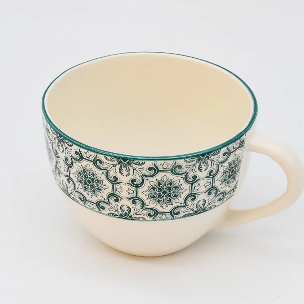 Grande tasse en céramique "Padrão" - Verte
