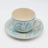 Grande tasse et sous-tasse en céramique "Andorinha" - Turquoise