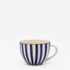 Grande tasse rayée "Costa Nova Mar" - Bleue