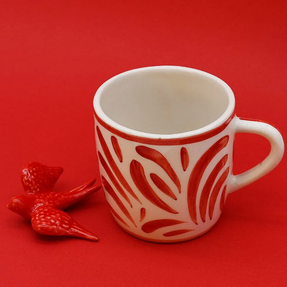 Grand mug en céramique "Andorinha" - Rouge