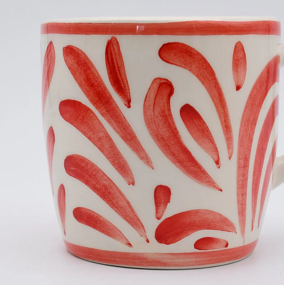 Grand mug en céramique "Andorinha" - Rouge