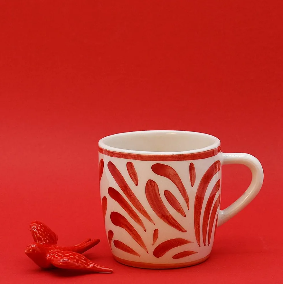 Grand mug en céramique "Andorinha" - Rouge