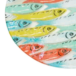 Grand plat en verre fusionné