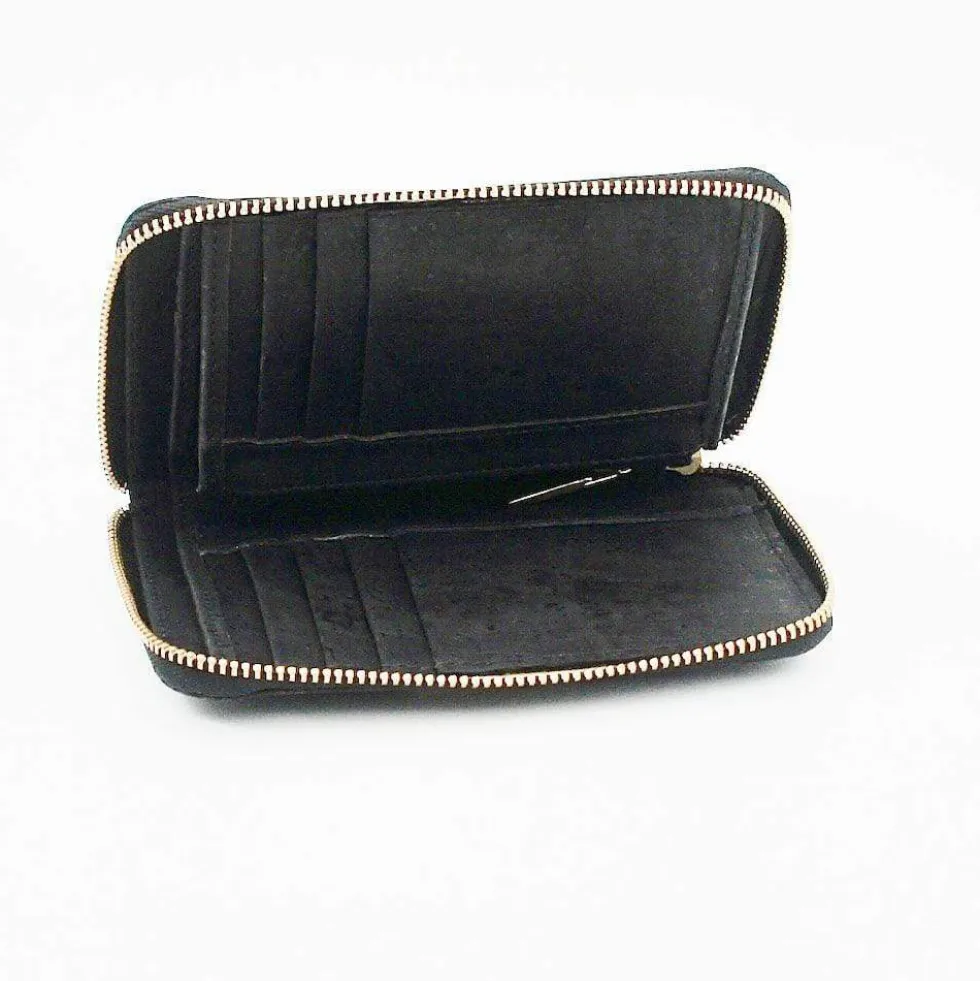 Grand portefeuille en liège noir
