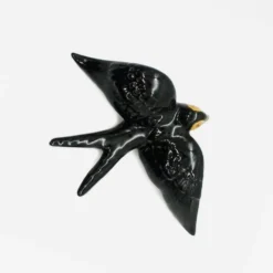 Hirondelle de Caldas da Rainha en céramique noire
