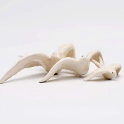 Hirondelle de Caldas da Rainha en céramique blanche