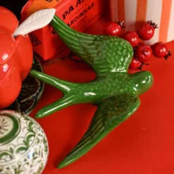 Hirondelle de Caldas da Rainha en céramique verte
