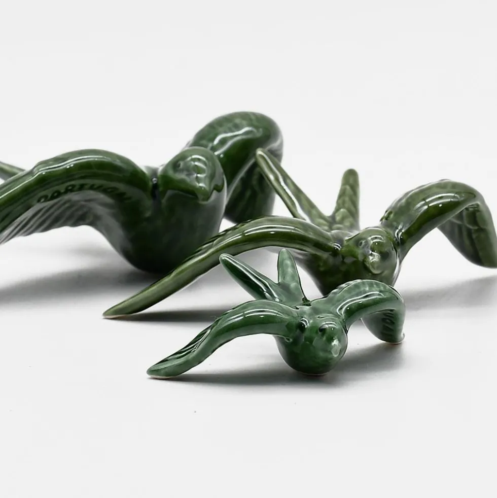 Hirondelle de Caldas da Rainha en céramique verte