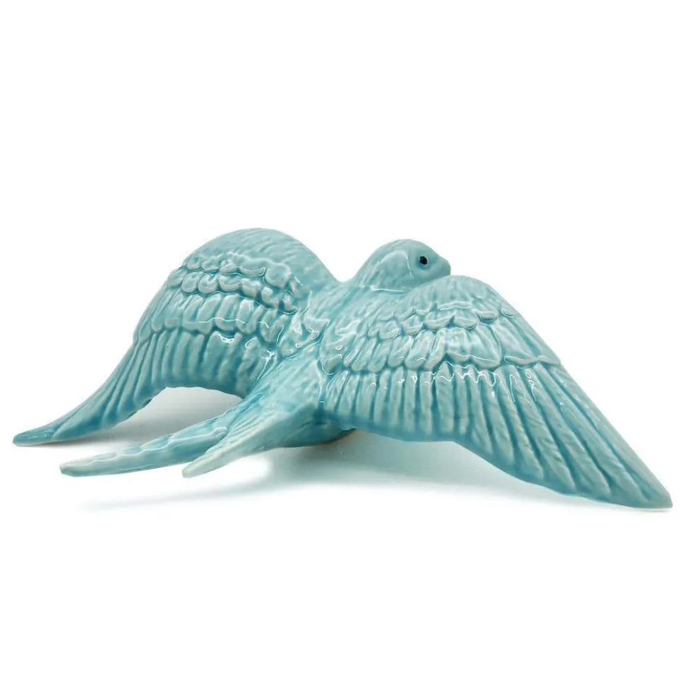 Hirondelle de Caldas da Rainha en céramique turquoise