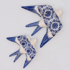 Hirondelle en céramique "Azulejos" - Bleu