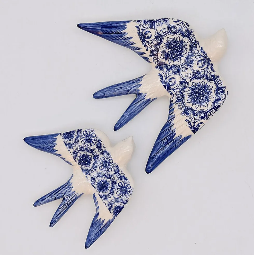 Hirondelle en céramique "Azulejos" - Bleu
