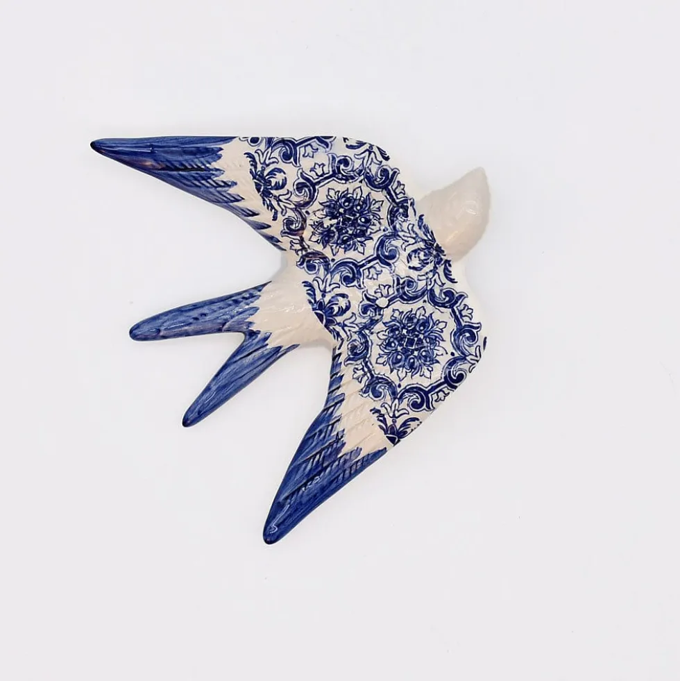 Hirondelle en céramique "Azulejos" - Bleu