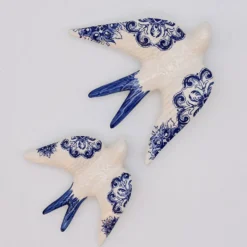 Hirondelle en céramique "Azulejos" - Bleu