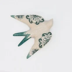 Hirondelle en céramique "Azulejos" - Vert