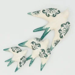 Hirondelle en céramique "Azulejos" - Vert