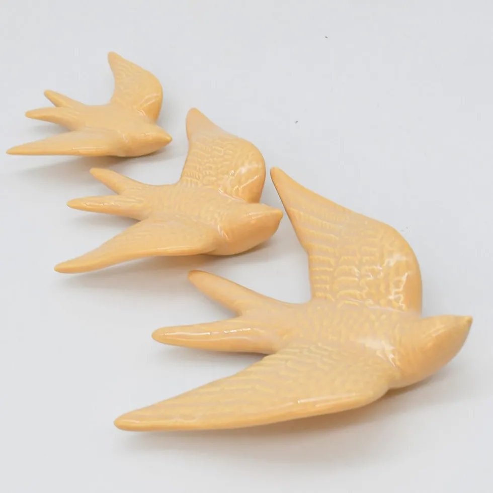 Hirondelle en céramique - Beige
