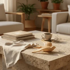Hirondelle en céramique - Beige