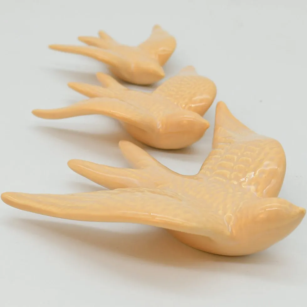 Hirondelle en céramique - Beige