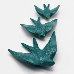 Hirondelle en céramique - Bleu canard