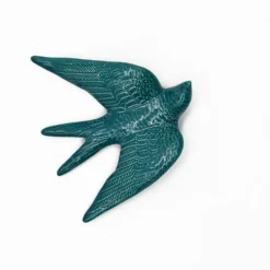 Hirondelle en céramique - Bleu canard
