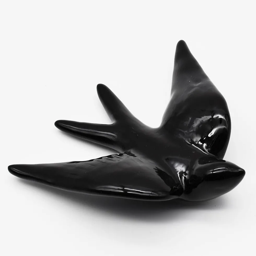 Hirondelle en céramique - Noire