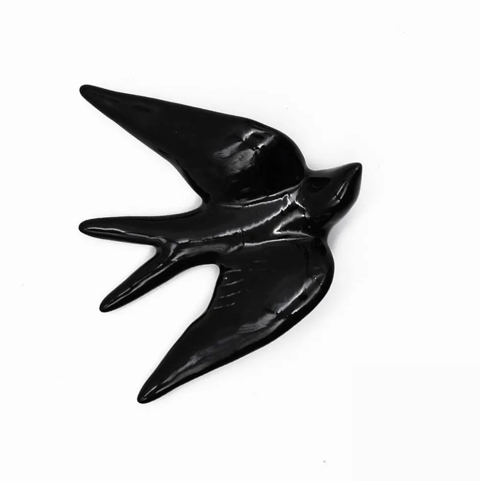 Hirondelle en céramique - Noire