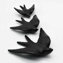 Hirondelle en céramique - Noir mat