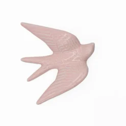 Hirondelle en céramique - Rose pâle