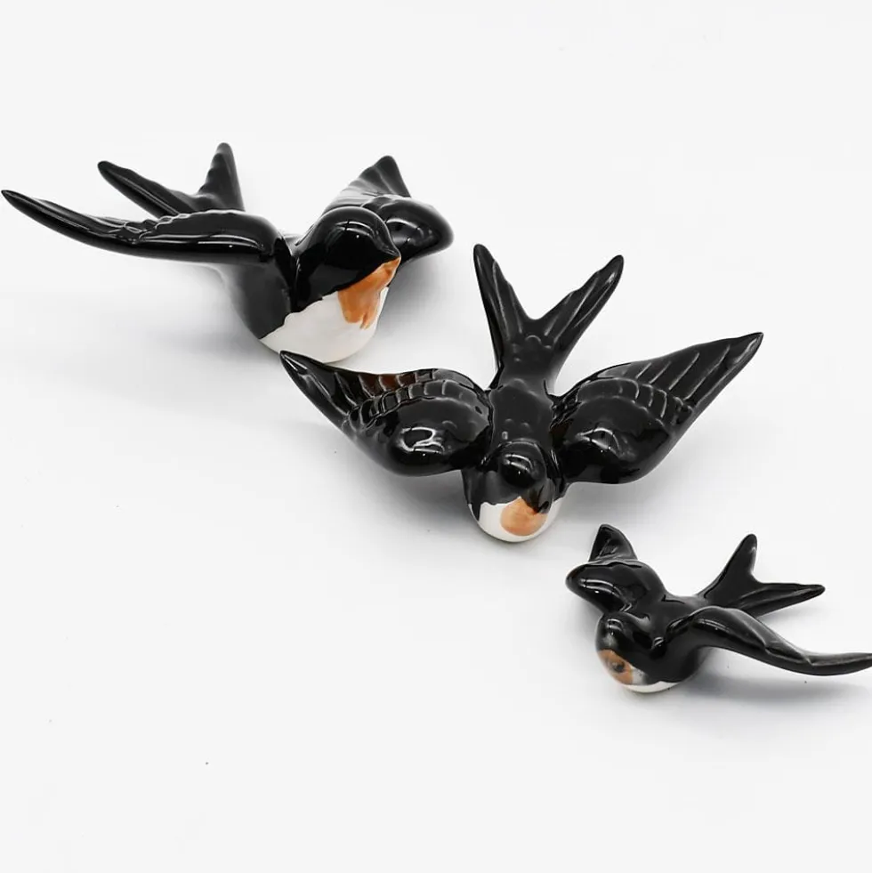 Hirondelle en céramique tricolore classique