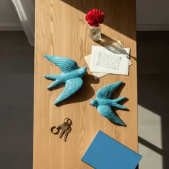 Hirondelle en céramique - Turquoise