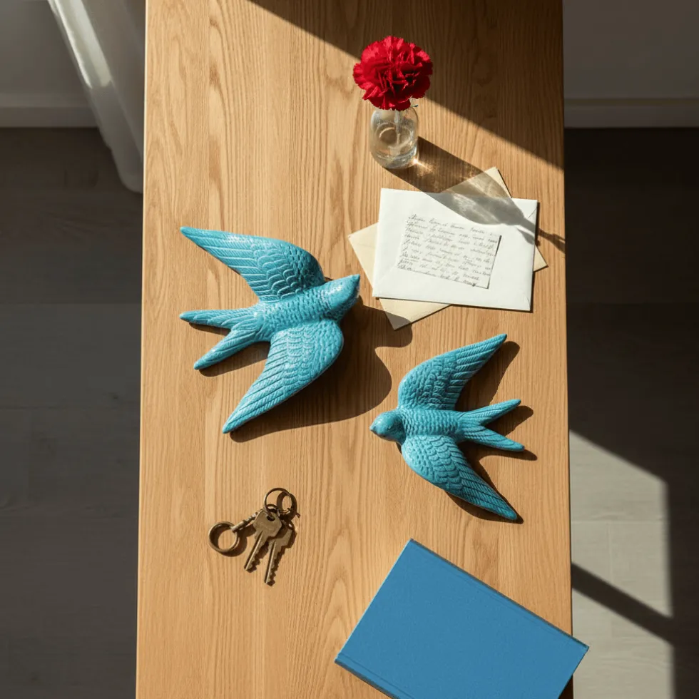Hirondelle en céramique - Turquoise
