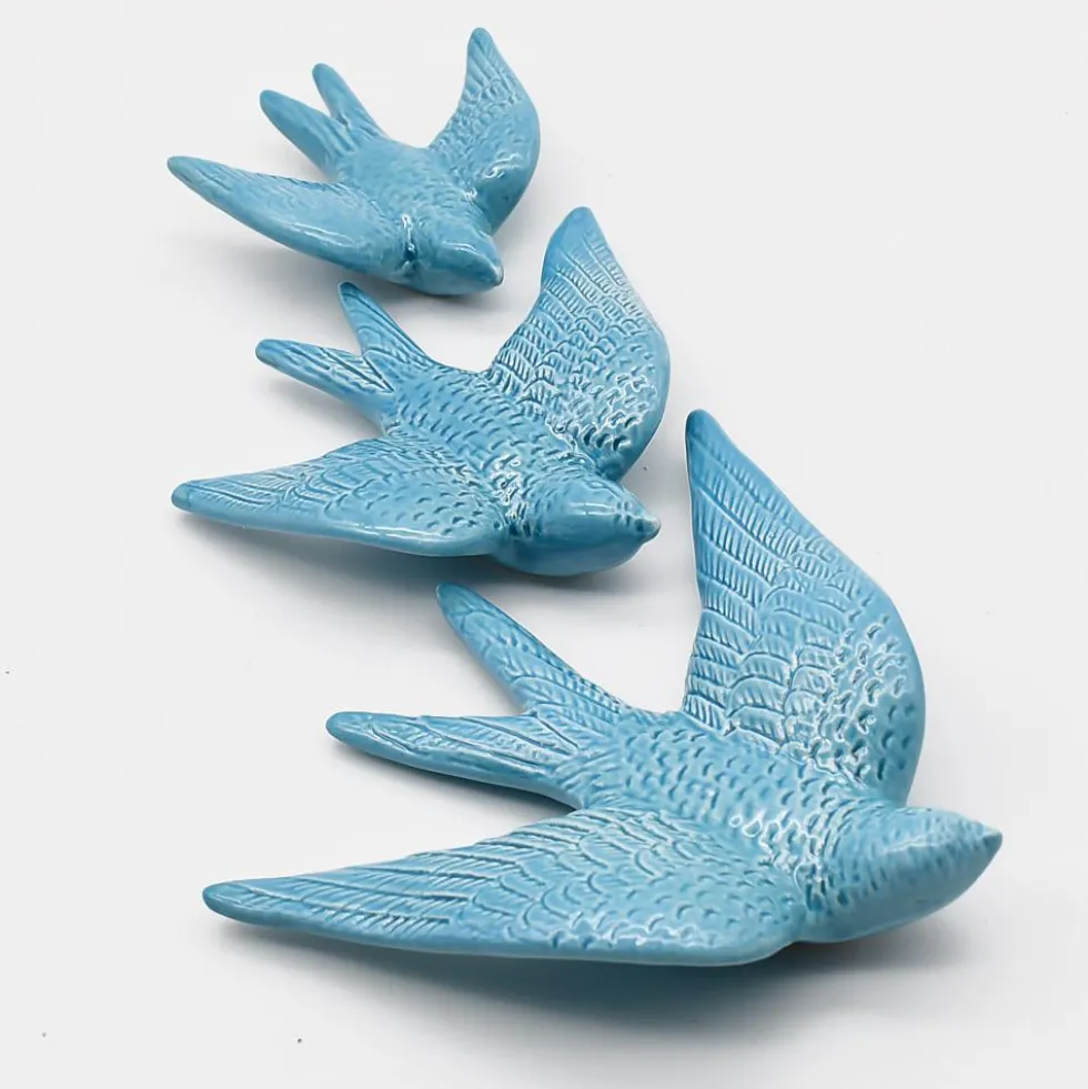 Hirondelle en céramique - Turquoise