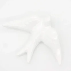 Hirondelle lisse en céramique blanche