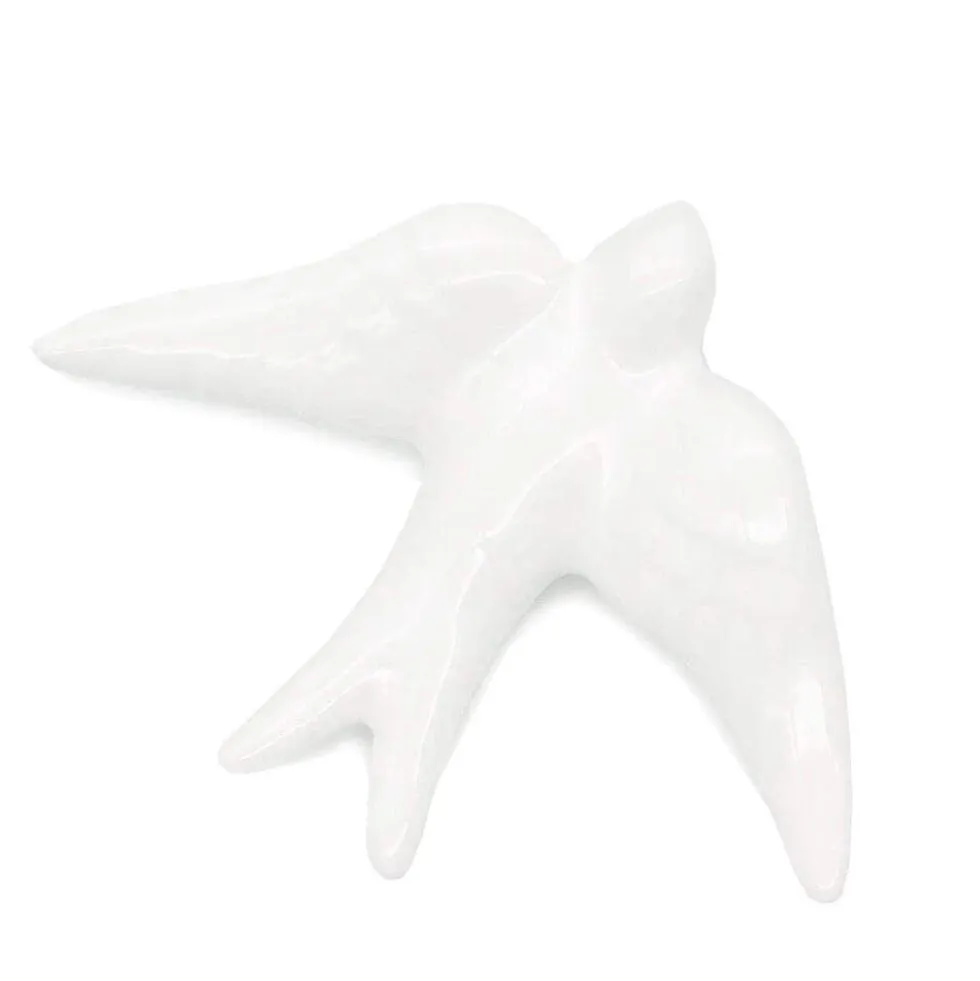 Hirondelle lisse en céramique blanche