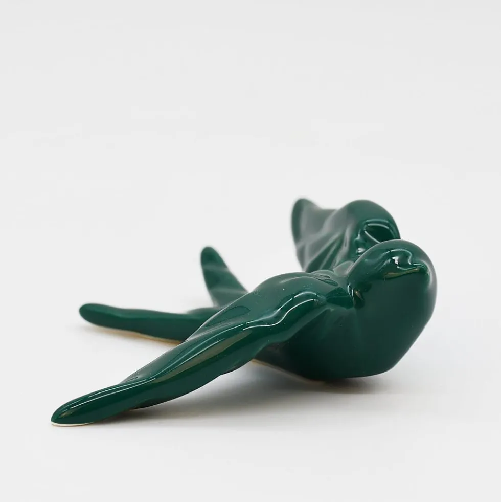 Hirondelle stylisée en céramique - Verte