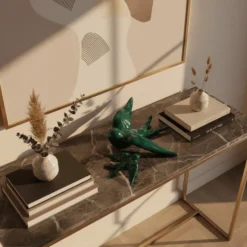 Hirondelle stylisée en céramique - Verte